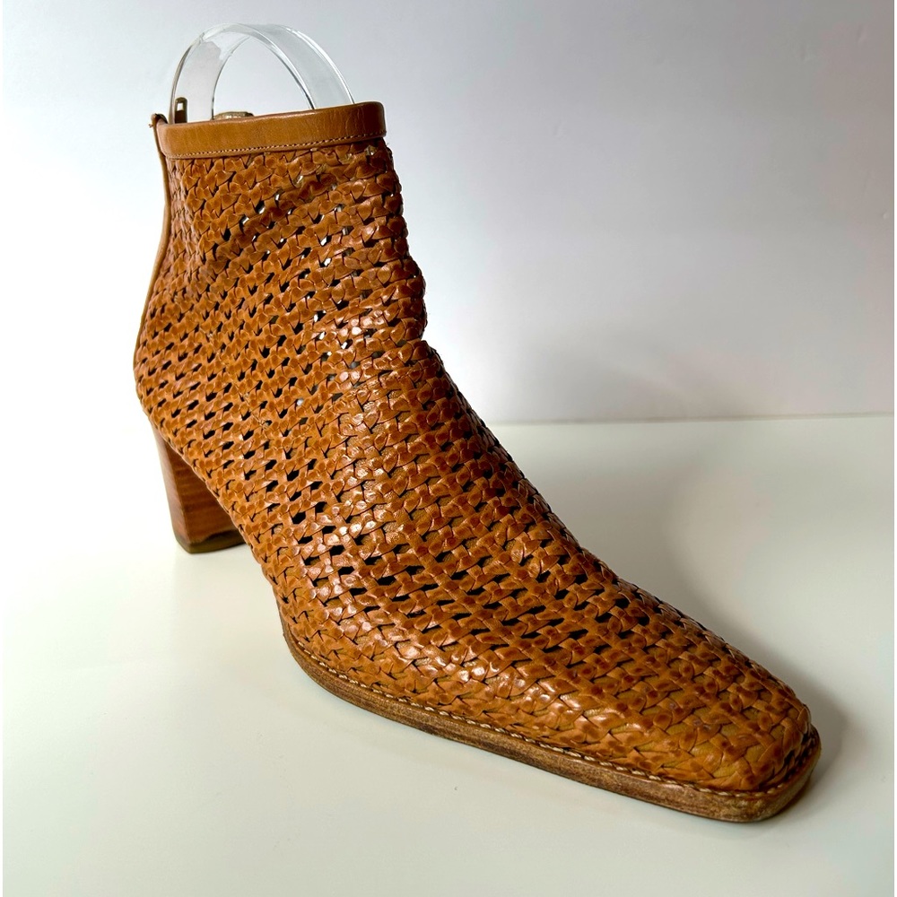 Stuart Weizmann Women Perforated Leather Booties